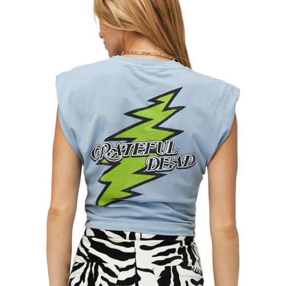 Daydreamer Grateful Dead Bertha Skull Banded Tee Large Blue Graphic New Flaw - Picture 2 of 9